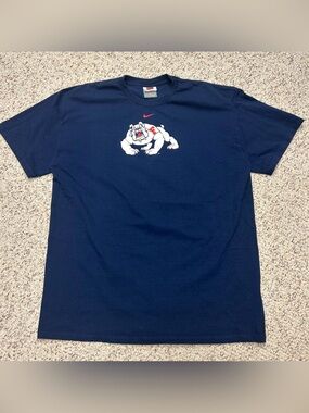 Vintage Fresno State Bulldogs Men’s Nike XL Shirt Collegiate Navy NCAA Cotton